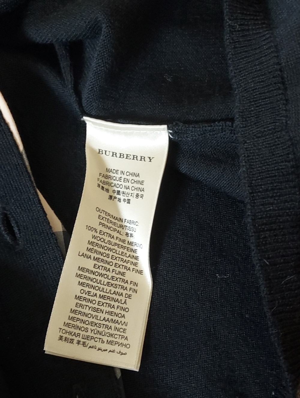Burberry Cardigan Black M - Picture 6 of 10